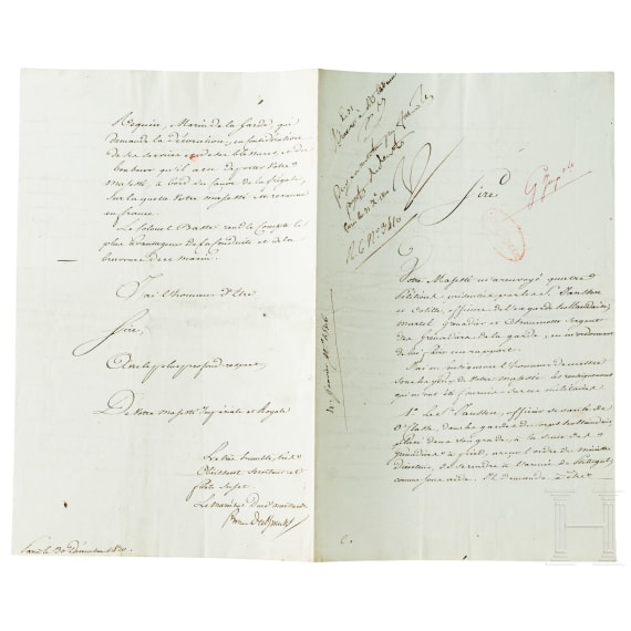 Napoleon I. - eigenh&auml;ndige Apostille vom 31.10.1810