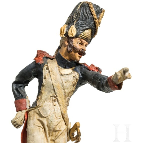Sechs Uniformfiguren der franz&ouml;sischen Infanterie, 1. H&auml;lfte 19. Jhdt.