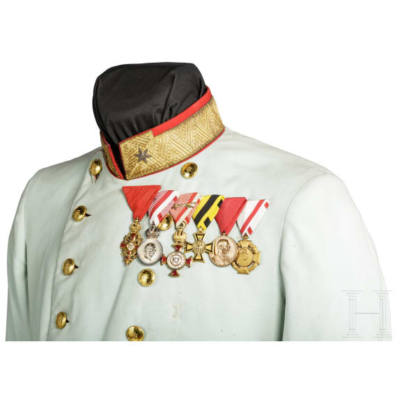 Waffenrock und Orden von Generalmajor Stefan Meangya (1855 - 1922), datiert 1905
