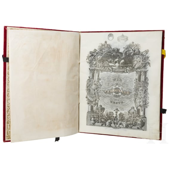 Kaiser Ferdinand I. von Österreich (1793 - 1875) - Adelsdiplom "von Montpredil" an Major Ignaz Rauch (1777 - 1862), datiert 16. Hornung 1839