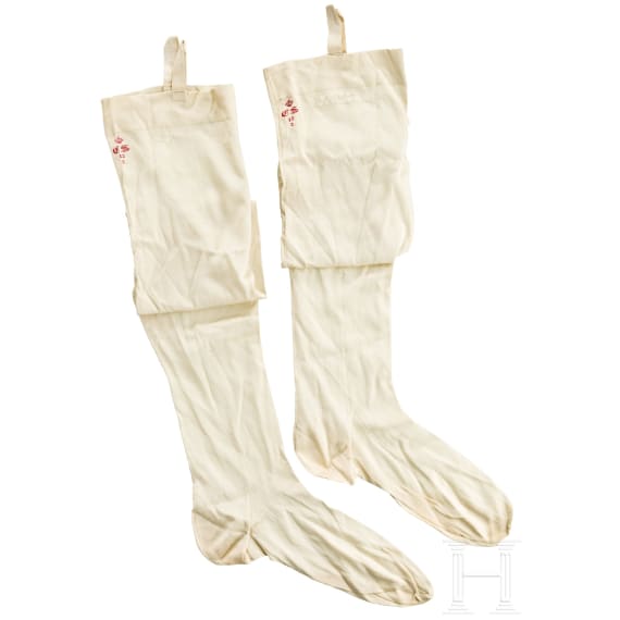Kaiserin Elisabeth von &Ouml;sterreich - ein Paar wei&szlig;e Lederhandschuhe, vor 1889