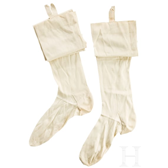 Kaiserin Elisabeth von &Ouml;sterreich - ein Paar wei&szlig;e Lederhandschuhe, vor 1889