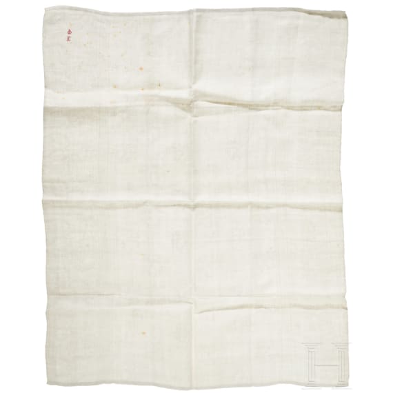 Kaiserin Elisabeth von &Ouml;sterreich - Damastleinen-Serviette mit Floraldekor, um 1870/80