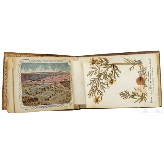 Kaiserin Elisabeth von &Ouml;sterreich - "Blumen u. Ansichten aus dem Heiligen Land", Souvenir-Album und -Herbarium ihrer Orientreise 1885