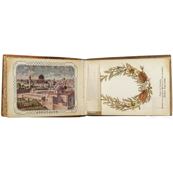 Kaiserin Elisabeth von &Ouml;sterreich - "Blumen u. Ansichten aus dem Heiligen Land", Souvenir-Album und -Herbarium ihrer Orientreise 1885