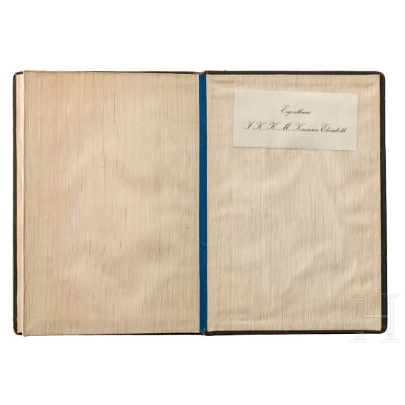 Kaiserin Elisabeth von &Ouml;sterreich - "W&auml;sche Verzeichnis" zur Geburt ihres Sohnes Erzherzog Rudolf, 1858