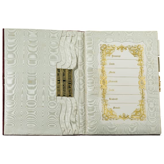 Kaiserin Elisabeth von &Ouml;sterreich - prunkvolle Geschenk-Schreibmappe des "Istituto Centrale di Santa Dorotea in Venezia", vermutlich 1861/62