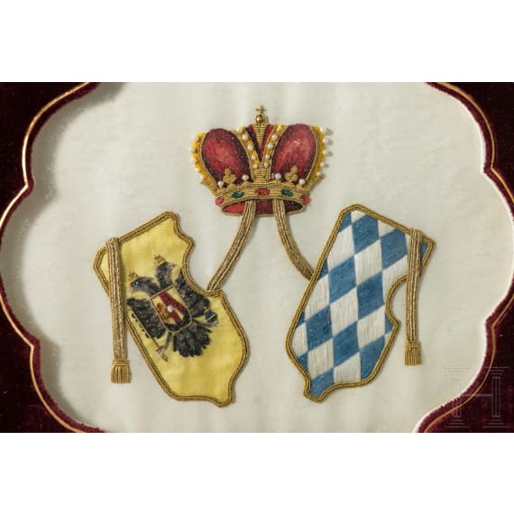 Kaiserin Elisabeth von &Ouml;sterreich - prunkvolle Geschenk-Schreibmappe des "Istituto Centrale di Santa Dorotea in Venezia", vermutlich 1861/62