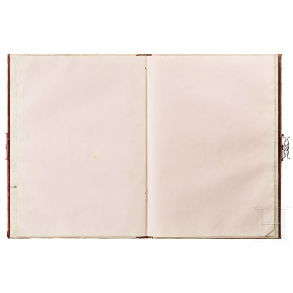 Kaiserin Elisabeth von &Ouml;sterreich - samtbezogene und perlenbestickte Schreibmappe, um 1880