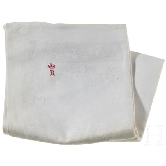 Erzherzog Rudolf von &Ouml;sterreich - Damastleinen-Serviette, um 1880