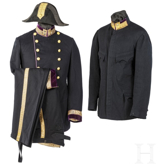 Uniformnachlass eines h&ouml;heren k.u.k. Justizbeamten im Rang eines Oberintendanten 1. Klasse, datiert 1895