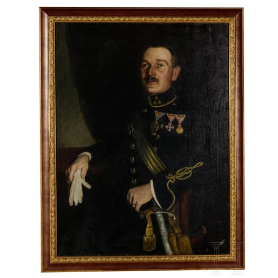 Portrait eines k.u.k. Rittmeisters der Husaren, um 1900