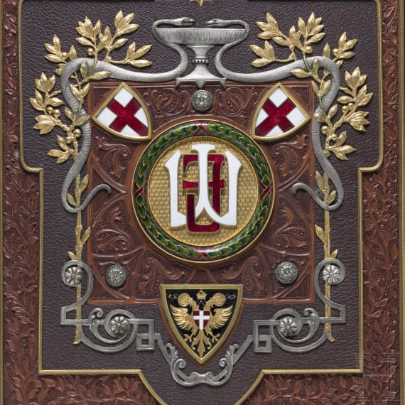 Hofrat Prof. Dr. Josef Weinlechner - prunkvolle Urkunde zur Verleihung des B&uuml;rgerrechts, datiert 1904