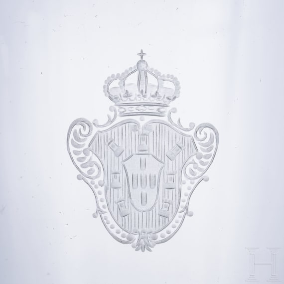 König Manuel II. von Portugal - vier Wassergläser