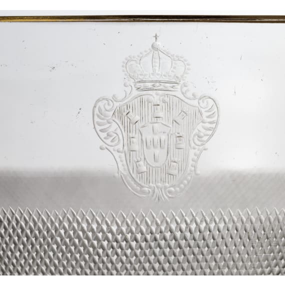 K&ouml;nig Manuel II. von Portugal - Sektschale, Fingerschale und Weinglas