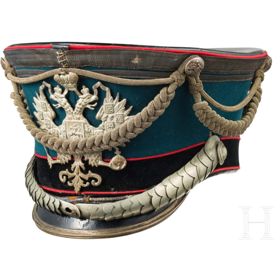 Kiwer und Schirmmütze für Offiziere der Infanterie, um 1910