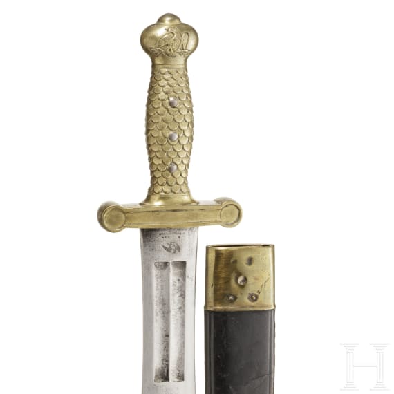 Faschinenmesser M 1832 f&uuml;r Mannschaften der Fu&szlig;artillerie, datiert 1835