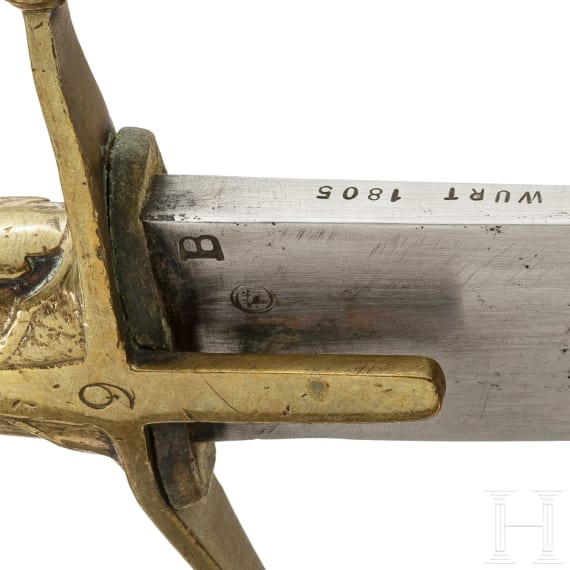 Schweres Faschinenmesser mit Adlerkopfknauf, 1. H&auml;lfte 19. Jhdt.