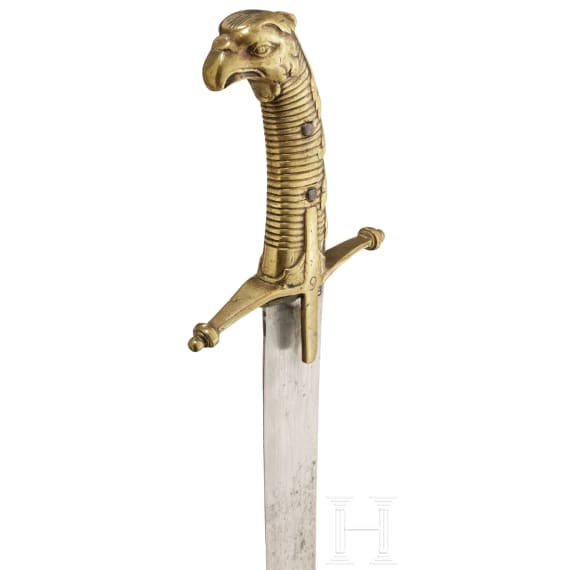 Schweres Faschinenmesser mit Adlerkopfknauf, 1. H&auml;lfte 19. Jhdt.