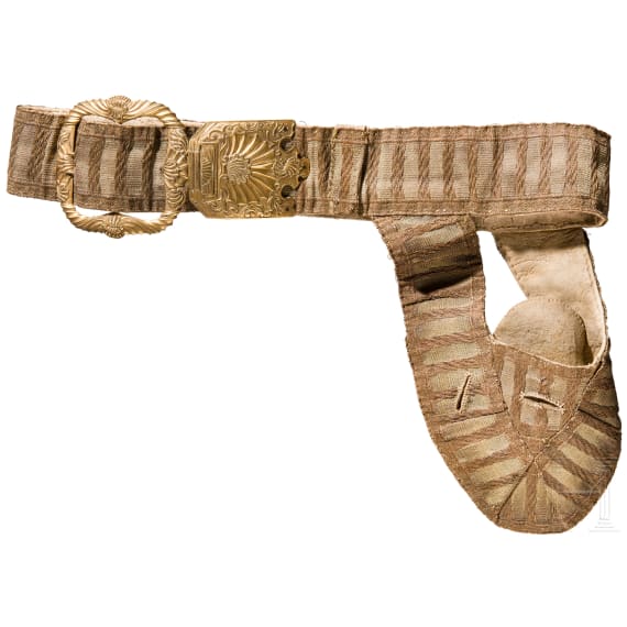 Jagdliches Luxus-Koppel f&uuml;r Hirschf&auml;nger, deutsch, um 1750
