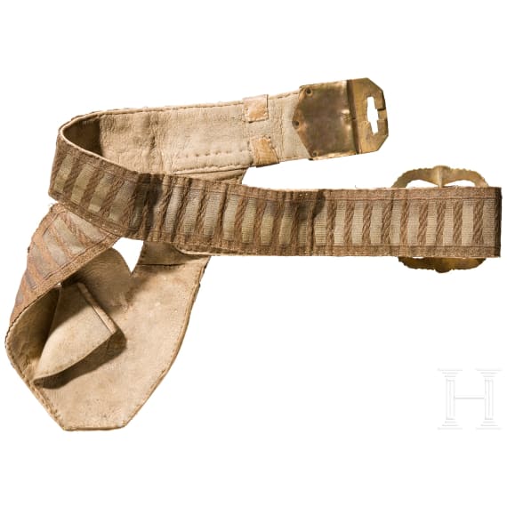 Jagdliches Luxus-Koppel f&uuml;r Hirschf&auml;nger, deutsch, um 1750