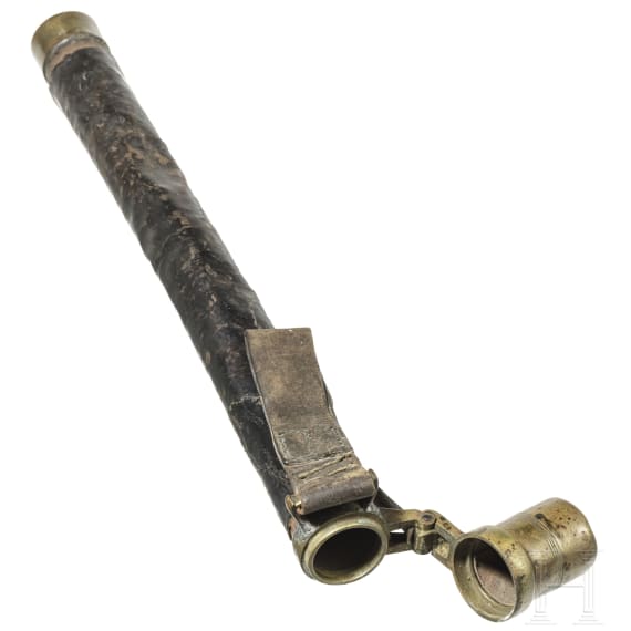 Fl&ouml;tenk&ouml;cher mit milit&auml;rischer Stempelung, um 1850