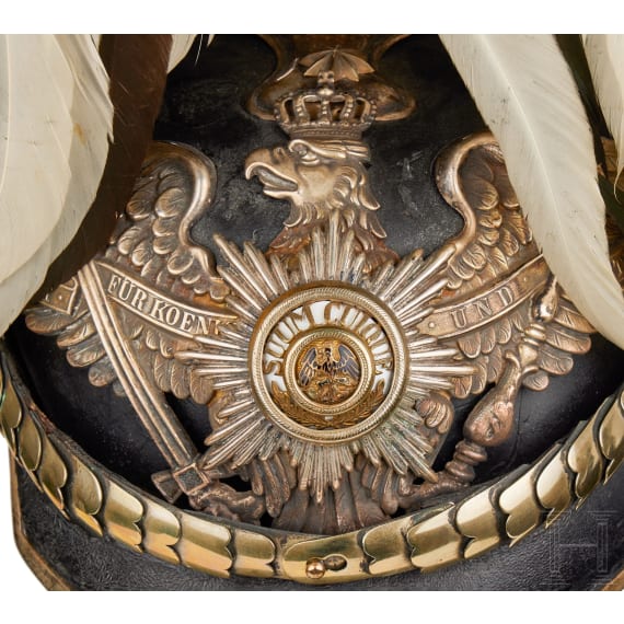 Preu&szlig;en - Helm f&uuml;r Offiziere im Generalstab mit Paradebusch
