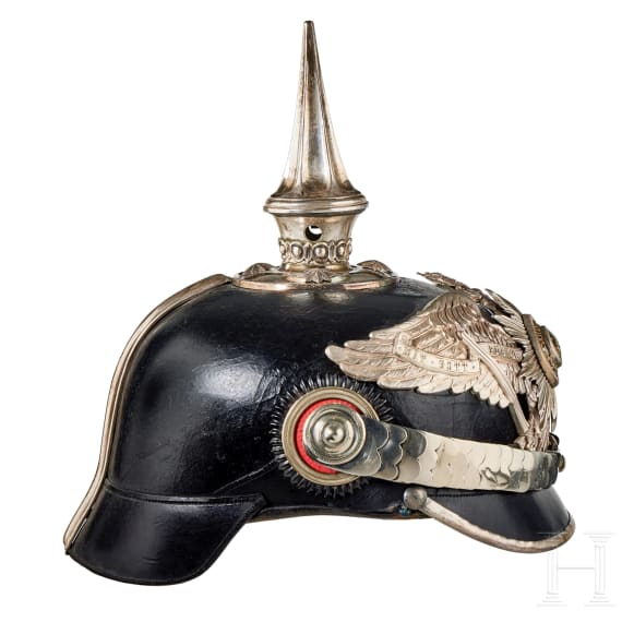 Preu&szlig;en - Helm f&uuml;r Offiziere des 1. Garde-Regiments zu Fu&szlig; mit Besitzermonogramm