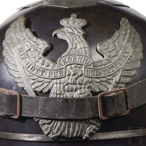 Preu&szlig;en - feldgrauer Helm M 15 f&uuml;r Mannschaften der J&auml;ger zu Pferde