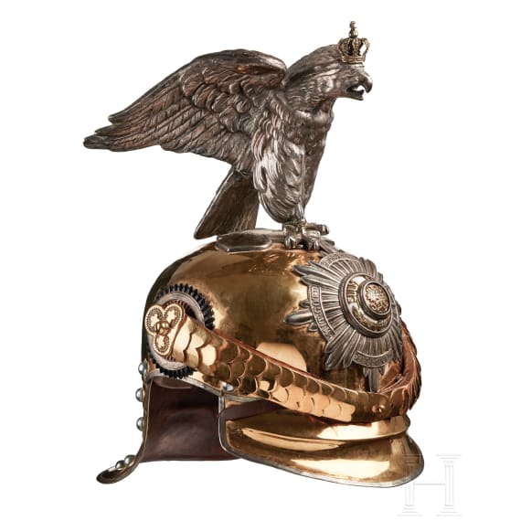 Preu&szlig;en - Helm f&uuml;r Offiziere der Garde Du Corps, mit Paradeadler