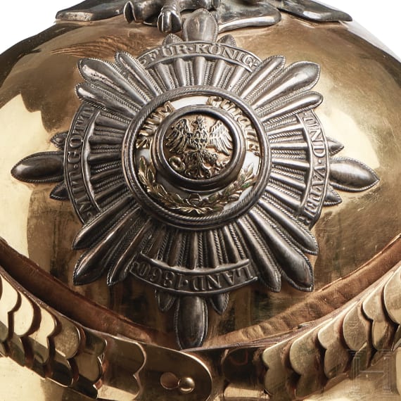 Preu&szlig;en - Helm f&uuml;r Offiziere der Garde Du Corps, mit Paradeadler