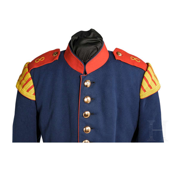 Uniformrock eines Spielmanns der 9. Kompanie im 8. Infanterie-Regiment &bdquo;Gro&szlig;herzog Friedrich II. von Baden&ldquo;, Metz