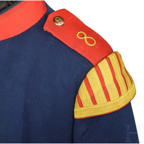 Uniformrock eines Spielmanns der 9. Kompanie im 8. Infanterie-Regiment &bdquo;Gro&szlig;herzog Friedrich II. von Baden&ldquo;, Metz