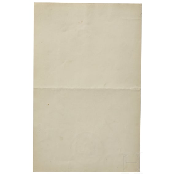 Karl Theodor von Sauer, Fl&uuml;geladjutant von K&ouml;nig Ludwig II. - Patent zum Generallieutenant, datiert 1888