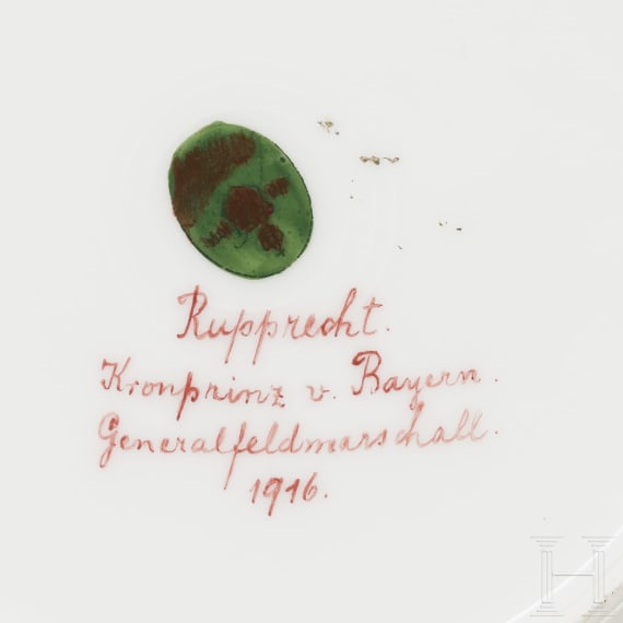 Kronprinz Rupprecht von Bayern - prachtvoller Bildnisteller, datiert 1916