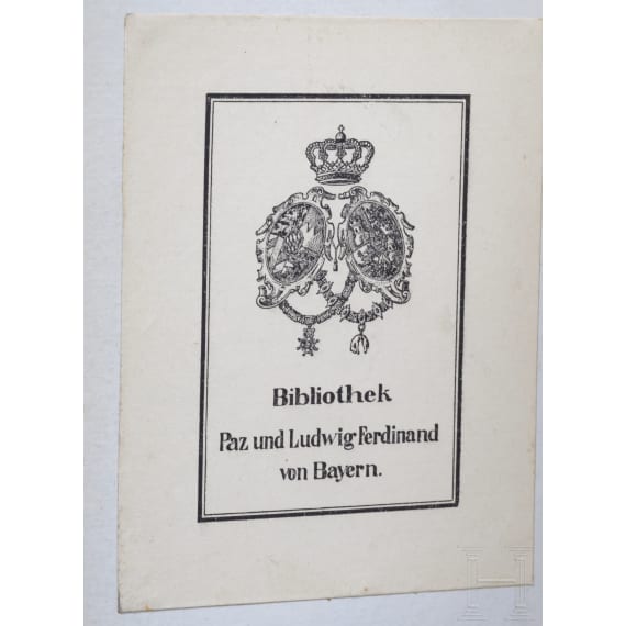 Prinz Ludwig Ferdinand von Bayern (1859 - 1949) - zwei B&uuml;cher mit Schmuckeinb&auml;nden