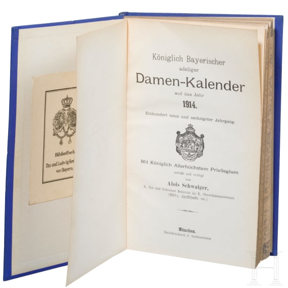 Prinz Ludwig Ferdinand von Bayern (1859 - 1949) - zwei B&uuml;cher mit Schmuckeinb&auml;nden