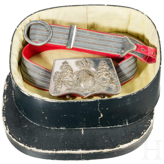 Kartuschkasten M 1873/86 mit Bandelier f&uuml;r Offiziere der berittenen Truppenteile