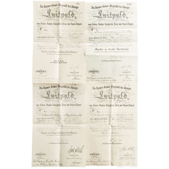 Carl Graf Verri della Bosia (1865 - 1911) - Verleihungsurkunden und Patente