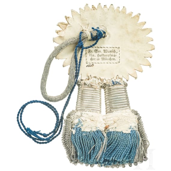 Portepee zum Kammerherrenschl&uuml;ssel aus der Regierungszeit von K&ouml;nig Ludwig II. (1864 - 1886) oder Ludwig III. (1913 - 1918)