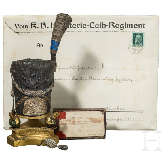 Ernst von Barth zu Harmating (1849 - 1934) oder Carl Graf Verri della Bosia (1865 - 1911) - Offiziersgeschenk des Infanterie-Leib-Regiments