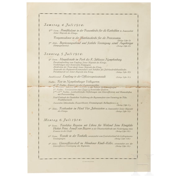 Ernst von Barth zu Harmating (1849 - 1934) oder Carl Graf Verri della Bosia (1865 - 1911) - Offiziersgeschenk des Infanterie-Leib-Regiments