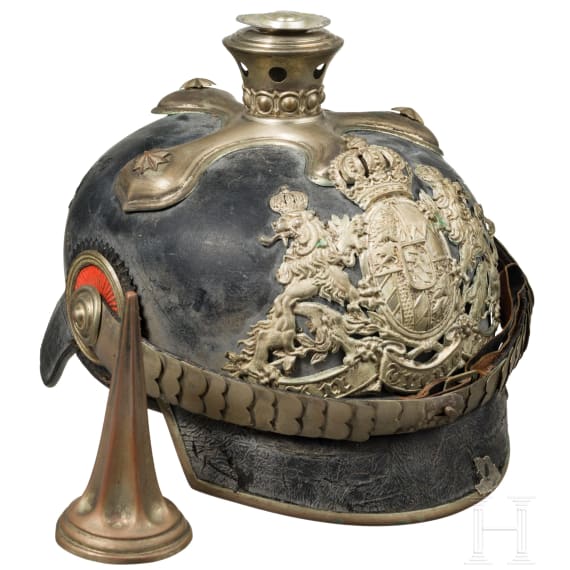 Ernst von Barth zu Harmating (1849 - 1934) oder Carl Graf Verri della Bosia (1865 - 1911) - Helm M 1886 als Offizier im Infanterie-Leib-Regiment