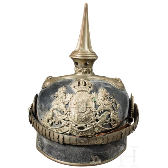 Ernst von Barth zu Harmating (1849 - 1934) oder Carl Graf Verri della Bosia (1865 - 1911) - Helm M 1886 als Offizier im Infanterie-Leib-Regiment