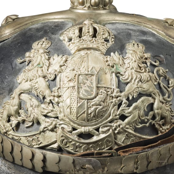 Ernst von Barth zu Harmating (1849 - 1934) oder Carl Graf Verri della Bosia (1865 - 1911) - Helm M 1886 als Offizier im Infanterie-Leib-Regiment