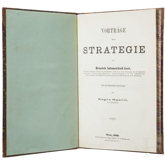 Heinrich Antonowitsch Leer, "Vortr&auml;ge &uuml;ber Strategie ", Wien, 1868