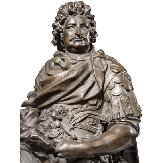 Monumentale Reiterfigur des Großen Kurfürsten (1620 - 1688) in antikem Kostüm