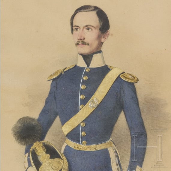 G&uuml;nther Reibisch - Oberleutnant des Gardereiter-Regiments, datiert 1847