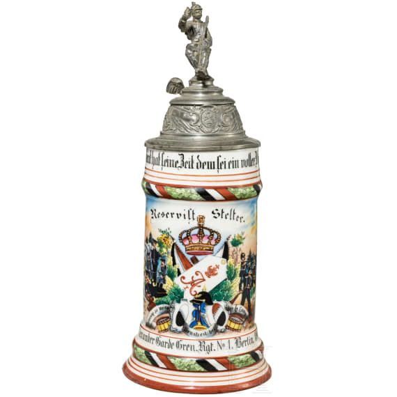 Reservistenkrug eines Angeh&ouml;rigen des Kaiser Alexander Garde-Grenadier-Regiments Nr. 1
