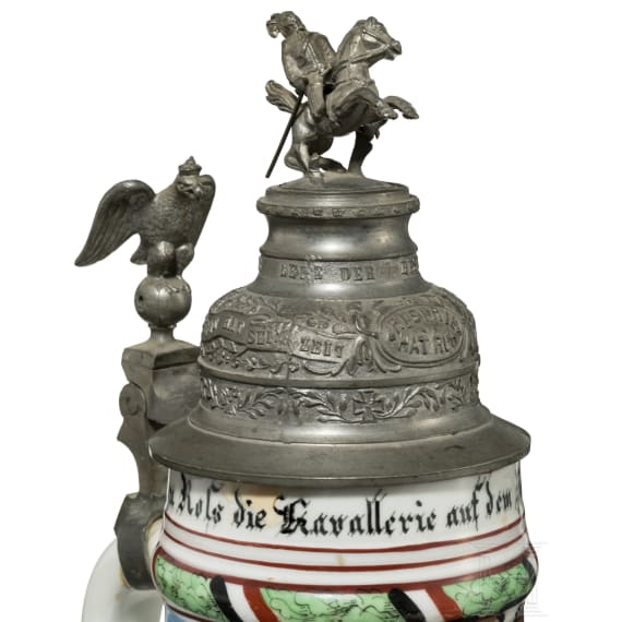 Reservisten-/Geschenkkrug eines Reiters im Regiment Garde du Corps